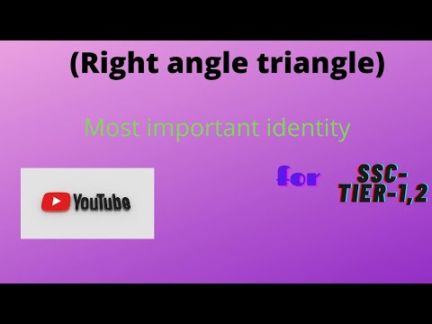 Important identity for Right angle trangal