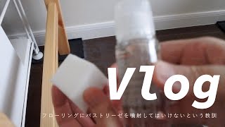 フローリングにパストリーゼを噴射してはいけないという教訓（日常Vlog）