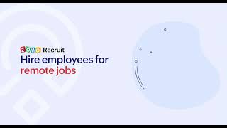 Hiring candidates for remote jobs | Zoho Recruit