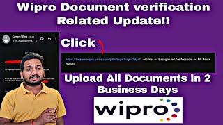 Wipro Careers,Wipro Document verification | Wipro Onboarding | Connect Session, PRE-SKILLING, Survey