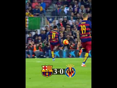 Neymar Flick Goal + Barca vs Villareal 2015