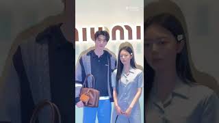Zhao Jinmai and Lin Yi at Miu Miu event 赵今麦林一同框