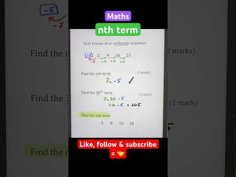 nth term #maths #nthterm #sequences #gcsemaths