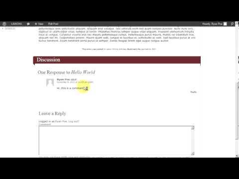 LAWCHA WordPress Tutorial - Profile Pictures and Commenting