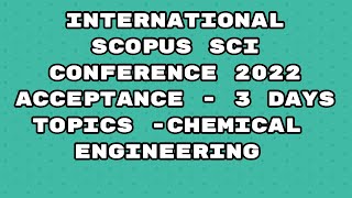 International Conference 2022 / Scopus indexed conference / sci / 3 days acceptance  #shorts