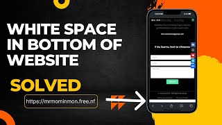 Website Bottom White Gap Problem Solve | Fix Website Gap | mrmominmon