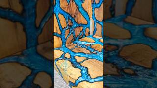 Estuary Walnut & Teal resin pieces⚡🔥🌊 #UntreatedArt #epoxyart #resinart #epoxy #resin #epoxyresin