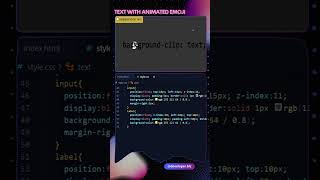 Background-clip text with Animated Emoji #html and #Css and #Javascript