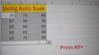 Auto Sum in Excel.