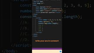 JavaScript Interview Question -06 - #javacript #coding #programming #interview