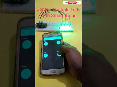 Control Multiple Leds With Your Smartphone #shorts #2021electronicproject #ledproject