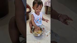 my baby boy eating papad🤣