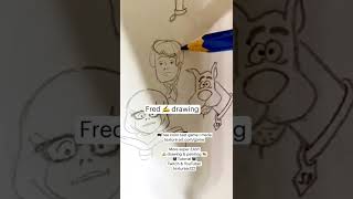 Easy Drawing- Fred #90scartoons #scoobydoo #fredjones  #scoobydoodrawing  #cartoondrawing #shorts