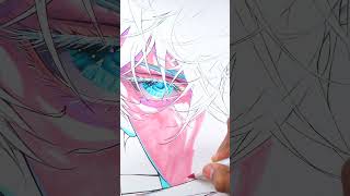 【イラストメイキング】GOJO SATORU『呪術廻戦』#shorts #art #jujutsukaisen