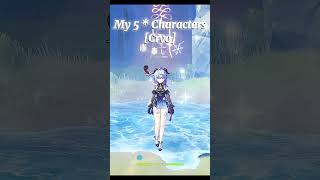 My 5 Star Cryo Characters!? 🤔🤩 #genshinimpact #genshin #ganyu #ayaka #wriothesley #qiqi #shorts