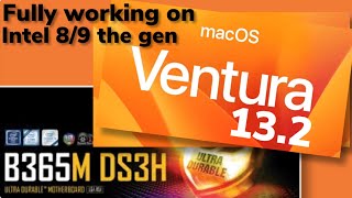 Ventura 13.2 working on intel 8th/9th generation motherboard