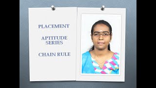 Chain Rule | Placement Preparation in Tamil | Aptitude Series