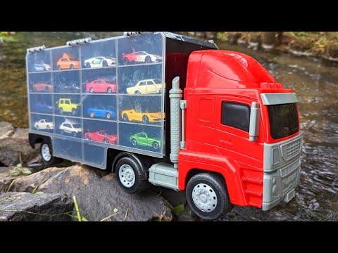 16 types of Tomica & big red truck [Pond side edition]