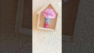 Ice cream sticks wall decor😊 #easy #craft #craftlover #artandcraft #shorts #shortvideo #ytshorts
