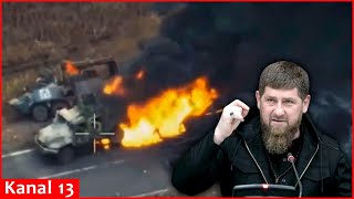 Ukrainian partisan blows up Akhmat vehicle in Mariupol, issues warning to Kadyrov forces