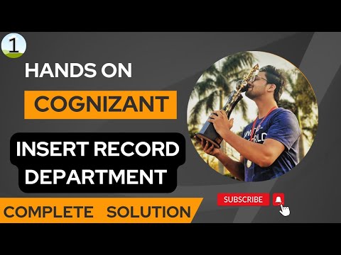 Cognizant Hands on -Insert Record Department || SQL - Insert Values in Table || TechieTalkwithAditya