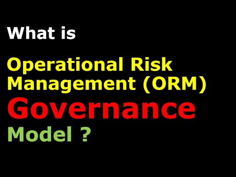 What is the Operational Risk Management Governance Model of a Financial Institution?