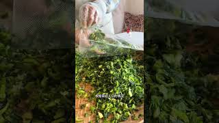 用真空密封袋发酵客家酸菜，吃多少装多少，干净卫生不碍地方#种植小技巧 #抖音新农人 #三农 #记录我的种植生活