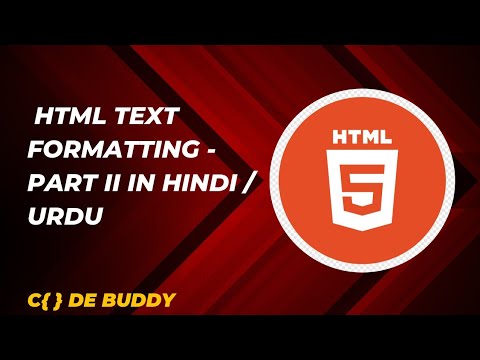 HTML Text Formatting Tags Tutorial in Hindi / Urdu Part - II