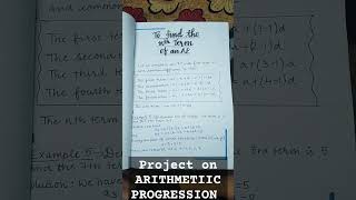 #project on arithmetic progression (AP) #class 10 #plzsupport