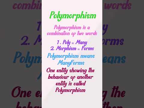 What is polymorphism in java? #polymorphism #oops #java #shorts #basics