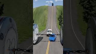 Cars vs Hydrualic Crush #15 BeamNg Drive  #beamngdrive #bollards