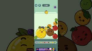Satisfying fruit drop !! #games #fruitdrop #gaming #fruitgame