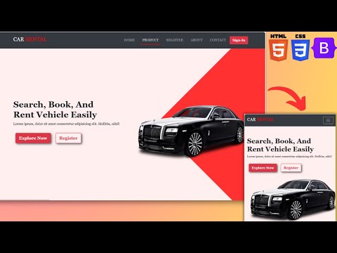 How To Make Responsive Website Using HTML CSS And  Bootstrap With Source Code || Website Design