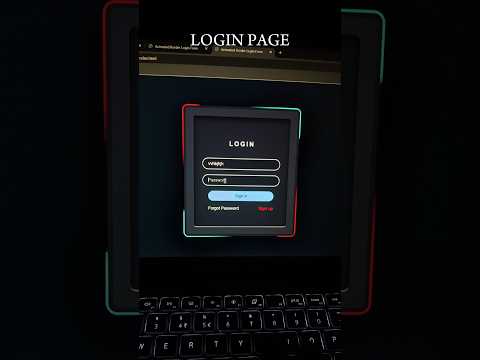LOGIN PAGE USING HTML AND CSS