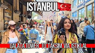 🇹🇷 Unmissable Amazing Istanbul 4K Walking Tour 2025 | Galata Tower, Istiklal Street & Taksim Square