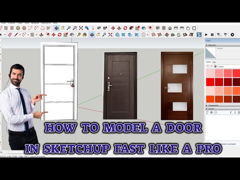 Sketchup Tutorial- How To Model a Door In Sketchup|| Step-by-Step!