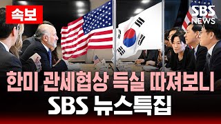 🔴한미 관세협상 타결 득실 따져보니 | SBS 뉴스특집