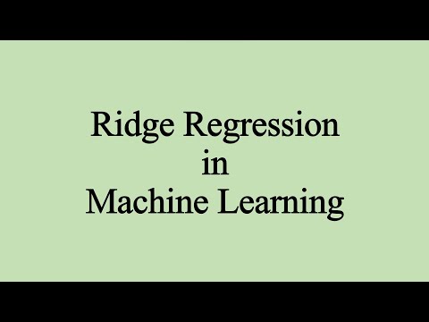 Ridge Regression - Regularization PART1 - Explained in Tamil #machinelearning