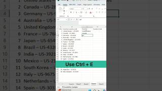 How to use Ctrl + E (Flashfill)😎🫡! #microsoftexcel #shorts
