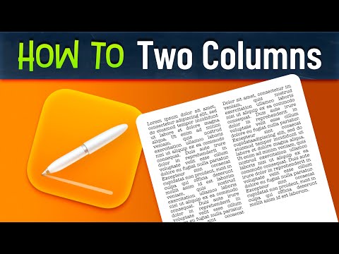 How To Have Two Columns in Apple Pages on Mac