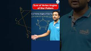 Find Sum of Vertex Angles of Star Pattern | #mathtricks #mathformulas #shorts | @InfinityLearn_910