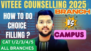 VITEEE 2025 Choice Filling Rules | How to file Choices ? | Best way to fill choices #Cutoff #Viteee