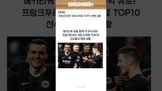 프랑크푸르트 역대 이적료 TOP10 현재 상황#축구#해외축구