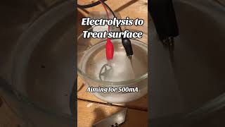 Experiment to anodize aluminum sheet #anodizing #experiment #science #electroylsis #stemtok #fyp