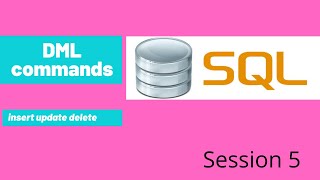DML commands in SQL | insert , update , delete in sql | dml in sql