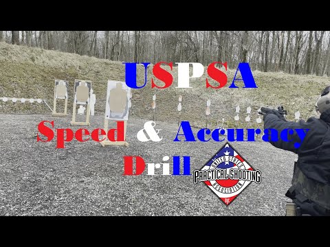 USPSA Speed and Accuracy Pistol Shooting Drill – Distances at 9, 12 and 15 Yards w/ Mandatory Reload