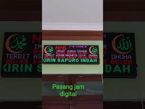 Jadwal waktu sholat digital #hijab #masjid #jammasjid