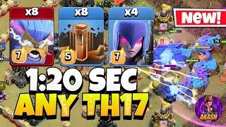 TH17 Super Yeti Witch Attack With 8 Earthquake Spell | Best TH17 Attack Strategy in Clash of Clans 🔥
