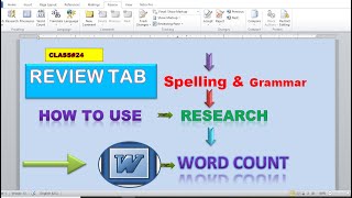 How to use Review Tab in Ms Word | Use spelling & Grammar Word Count in Microsoft Word class No 24||