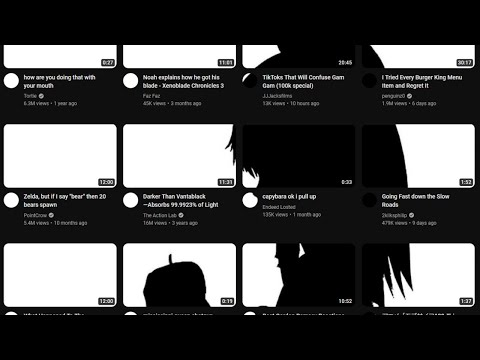 Bad Apple!! but it's played on the YouTube Homepage